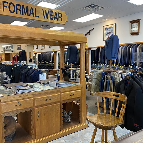 formal wear in store